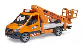 bruder mb sprinter - BRUDER Mercedes Benz Sprinter su darbo platforma ir šviesos bei garso moduliu, 02679 - 5 nuotrauka