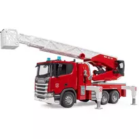 vandens siurblys - Bruder Scania Super Fire Engine 560R, balta/raudona - 3 nuotrauka