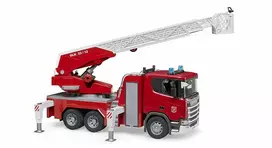 vandens siurblys - Bruder Scania Super Fire Engine 560R, balta/raudona - 6 nuotrauka