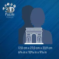 3d puzzle - Ravensburger Iconics Arc De Triomphe Paris, 216 det. - 5 nuotrauka