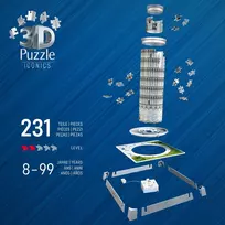 ravensburger 3d puzzle - Ravensburger Iconics Leaning Tower Of Pisa, 216 det. - 6 nuotrauka