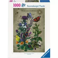 puzzle deliones 1000 - Ravensburger Lifecircle Butterfly, 70 x 50 cm, 1000 det. - 5 nuotrauka
