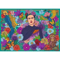 ravensburger puzzle 1000 - Ravensburger Frida Kahlo’s Paradise: Parrot, Monkey and Blooms, 1000 det. - 2 nuotrauka