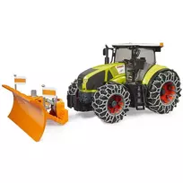 claas traktoriau - BRUDER Claas Axion 950 traktorius su sniego plūgu, 03018 - 3 nuotrauka