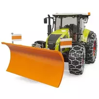 claas traktoriau - BRUDER Claas Axion 950 traktorius su sniego plūgu, 03018 - 4 nuotrauka