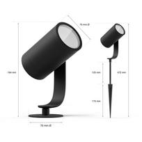 led sviestuvai ip65 - Philips 17428/30/P7 - Akcentinis lauko LED RGB šviestuvas Hue LILY LED/8W/230V IP65 - 6 nuotrauka