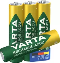 elementos - Varta Rechargeable Batteries AAA 4x 1000mAh - 4 nuotrauka