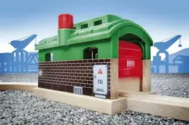 gelezinkeliams - BRIO RAILWAY traukinio garažas, 33574000 - 6 nuotrauka