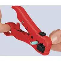 koaksialinis kabelis - Nužievinimo įrankis koaksialiniams kabeliams Knipex 16 60 06 - 2 nuotrauka