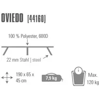sulankstomas gultas - High Peak Oviedo 44160 - 2 nuotrauka