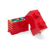 l lego - Daiktadėžė LEGO® Storage Brick 2, 2.6 l, raudona, 125 x 250 x 180 mm - 2 nuotrauka