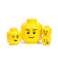 lego mini - Daiktadėžė LEGO Storage Head XS Silly, geltona, 105 x 105 x 115 mm - 4 nuotrauka