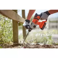senukai akumuliatoriai - Perforatorius Black & Decker BCD900B-XJ; 1,2 J; SDS-plus; 18 V (be akumuliatoriaus ir pakrovėjo) - 6 nuotrauka