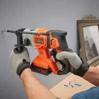 black decker 18v - Akumuliatorinis perforatorius SDS Black&Decker BCD900E2K - 9 nuotrauka