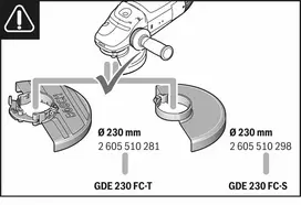 slifuoklio dulkiu nusiurbimo gaubtas - Apsauginis gaubtas Bosch GDE 230  FC-T  Professional - 2 nuotrauka