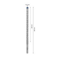 betono graztas 5 mm - SDS-plus-7X grąžtas Bosch 12x200x265mm, 10 vnt. - 6 nuotrauka