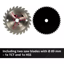 akumuliatoriniai diskinis - Einhell TE-CS 18/89 Li Solo 18 V 89 mm - 2 nuotrauka