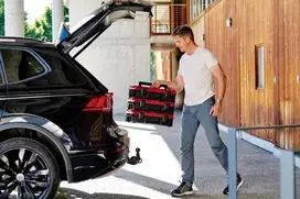 einhell 4.0 - Einhell Einhell sistemos dėklas E-Case SF įsk. skirstytuvai, įrankių dėžė (juodas/raudona, su pertvaromis) - 4 nuotrauka