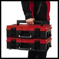 einhell 4.0 - Einhell Einhell sistemos dėklas E-Case SF įsk. skirstytuvai, įrankių dėžė (juodas/raudona, su pertvaromis) - 6 nuotrauka