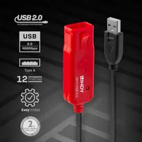 usb extension - CABLE USB2 EXTENSION HUB 12M/ACTIVE 42783 LINDY - 6 nuotrauka