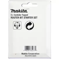 raktu - Frezų komplektas 3-vnt , 6mm Makita D-30209 - 2 nuotrauka