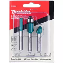 raktu - Frezų komplektas 3-vnt , 6mm Makita D-30209 - 3 nuotrauka