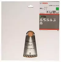 pjovimo diskas 250 mm - Pjovimo diskas medienai Bosch OPTILINE WOOD; 250x3,2x30,0 mm; Z60; 15° - 3 nuotrauka