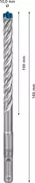betono graztas 5 mm - SDS-plus-7X grąžtas Bosch 5x100x165mm, 10 vnt. - 4 nuotrauka