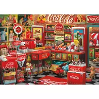 coca cola - Schmidt Spiele Coca-Cola Nostalgia Shop 59915, 1000 det. - 2 nuotrauka