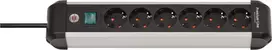 ilgintuva rite - Brennenstuhl Premium-Alu-Line 6 lizdų ilgintuvas 3m Juodas/Sidabras (Black/Silver) - 3 nuotrauka