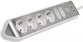 ilgintuva su rite - BRENNENSTUHL 6 lizdų 4x Earthed Cockets, 2x Euro su USB krovimu / 1153590620 - 2 nuotrauka