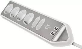 ilgintuva su rite - BRENNENSTUHL 6 lizdų 4x Earthed Cockets, 2x Euro su USB krovimu / 1153590620 - 3 nuotrauka