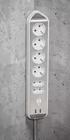 ilgintuva su rite - BRENNENSTUHL 6 lizdų 4x Earthed Cockets, 2x Euro su USB krovimu / 1153590620 - 4 nuotrauka