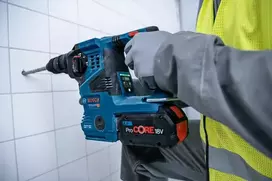 sds gbh - Perforatorius Bosch GBH 18V-28 CF; 18 V; 3,3 J; SDS-plus; 2x8,0 Ah akum. + dulkių nusiurbimo sistema - 4 nuotrauka