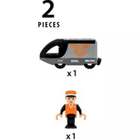 gelezinkeliams - Brio World keleivinis traukinys, 36047, Oranžinis-juodas (Orange-black) - 2 nuotrauka