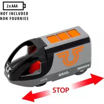 gelezinkeliams - Brio World keleivinis traukinys, 36047, Oranžinis-juodas (Orange-black) - 4 nuotrauka