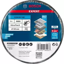 slifavimo diskas 125 mm - Šlifavimo veltinis ekscentr. šlifuokliui Bosch 2608901387; 125 mm; K800; 5 vnt. - 4 nuotrauka
