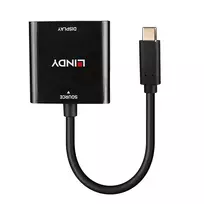 usb c laidas 4k - Lindy 43269 USB-C į DisplayPort 4K 144Hz adapteris Juodas (Black) - 2 nuotrauka