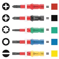 atsuktuvas - WERA Kraftform Kompakt VDE 16 Universal 1, 16 vnt. - 4 nuotrauka