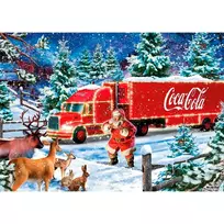 coca cola - Schmidt Spiele Coca-Cola Christmas Truck, 1000 det. - 2 nuotrauka