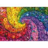 puzzle 2000 - Schmidt Spiele Colorful Flower Swirl, 2000 det. - 2 nuotrauka