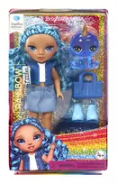 rainbow high - Lėlė su priedais Rainbow High Little Sister Sapphire, 14 cm - 2 nuotrauka