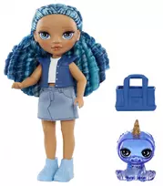rainbow high - Lėlė su priedais Rainbow High Little Sister Sapphire, 14 cm - 3 nuotrauka