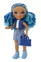 rainbow high - Lėlė su priedais Rainbow High Little Sister Sapphire, 14 cm - 4 nuotrauka