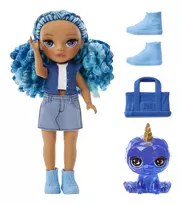 rainbow high - Lėlė su priedais Rainbow High Little Sister Sapphire, 14 cm - 7 nuotrauka