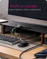 usb 4 port hub - Raidsonic 4-Port USB 3.2 Gen 2 Hub su Power Delivery IB-HUB1437-CPD Juodas (Black) - 2 nuotrauka