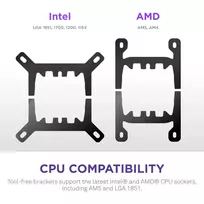 water cooling - NZXT Kraken Plus 240 RGB Balta (White) Procesoriaus Universalusis Skystinis Aušintuvas - 4 nuotrauka
