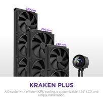 360mm liquid cooler - NZXT Kraken Plus 360 Juodas (Black) - 3 nuotrauka