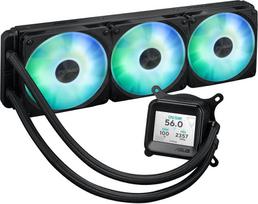 ausintuvas juodas - ASUS Prime LC 360 ARGB LCD Procesoriaus Aušintuvas Viskas Viename 12 cm Juodas (Black) - 3 nuotrauka