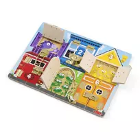 spiningas - Melissa & Doug lavinamoji lenta Motoriktafel Schlösser, įvairių spalvų - 3 nuotrauka